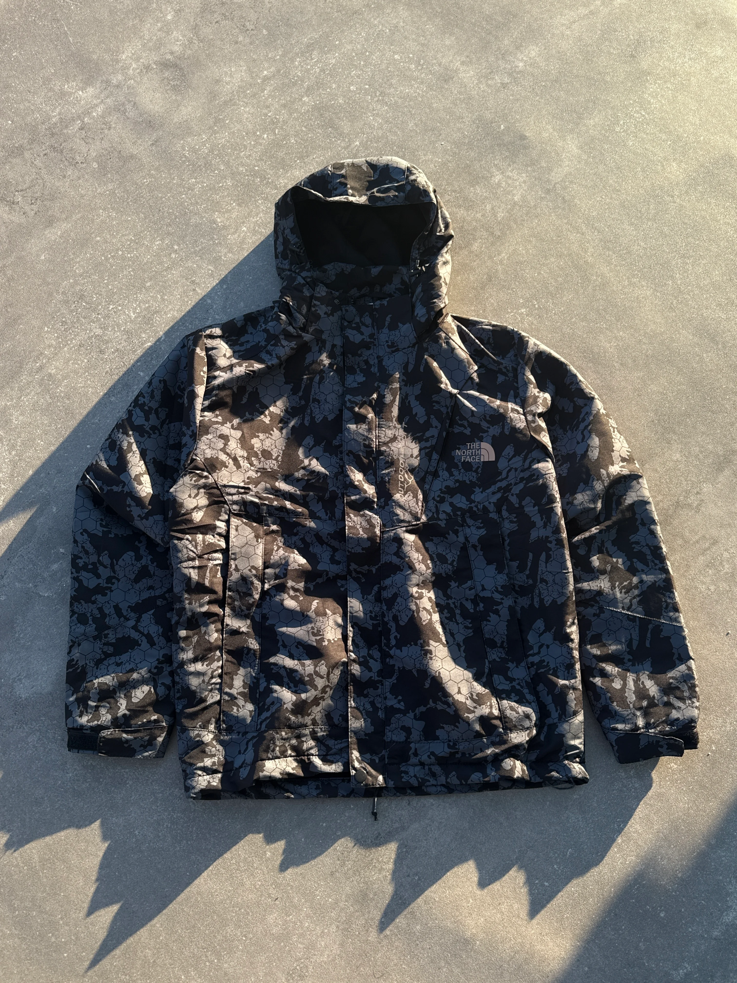 The N.F. Desenli Premium İçi Polarlı Mont l O-1007 - SİYAH