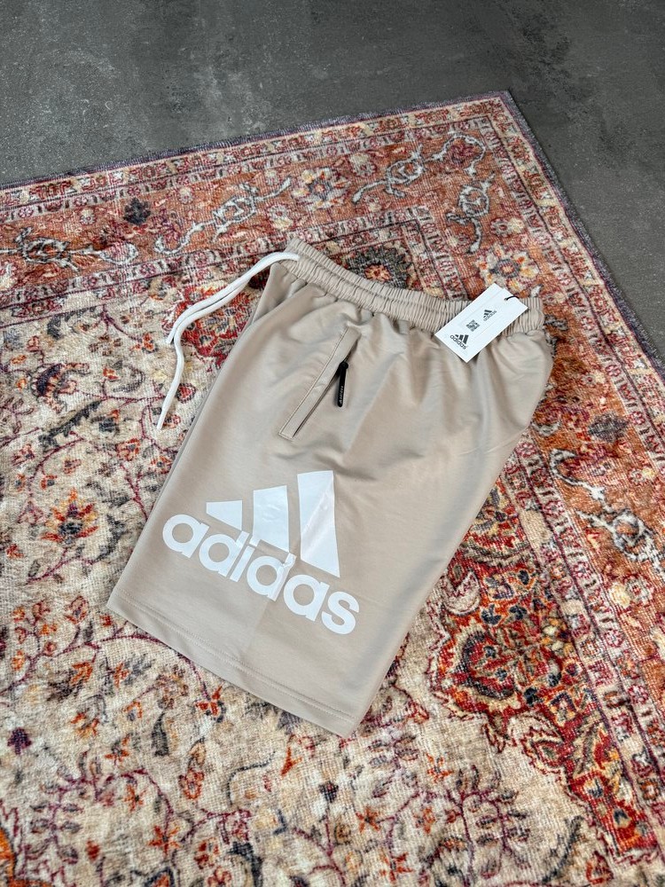 Adi***  Big Logo Şort | AD-1001 - Krem