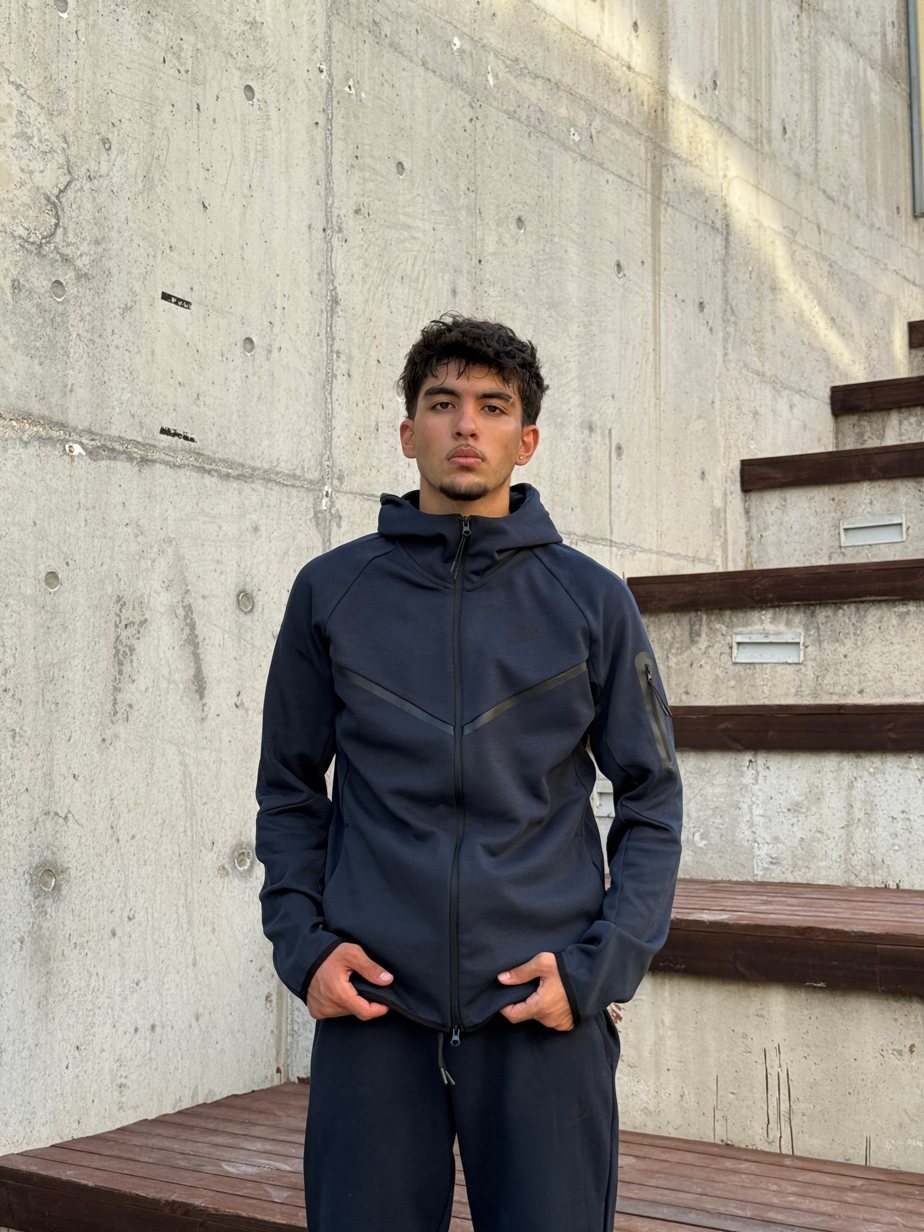 Nike  Tech Fleece Full Zip Hoodie l N-1092 - Lacivert-2