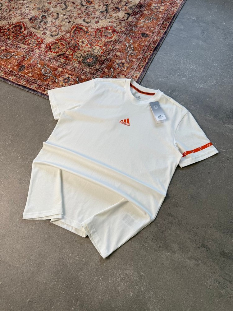 Adidas Back Print Premium  T-Shirt | AD-1010 - Beyaz