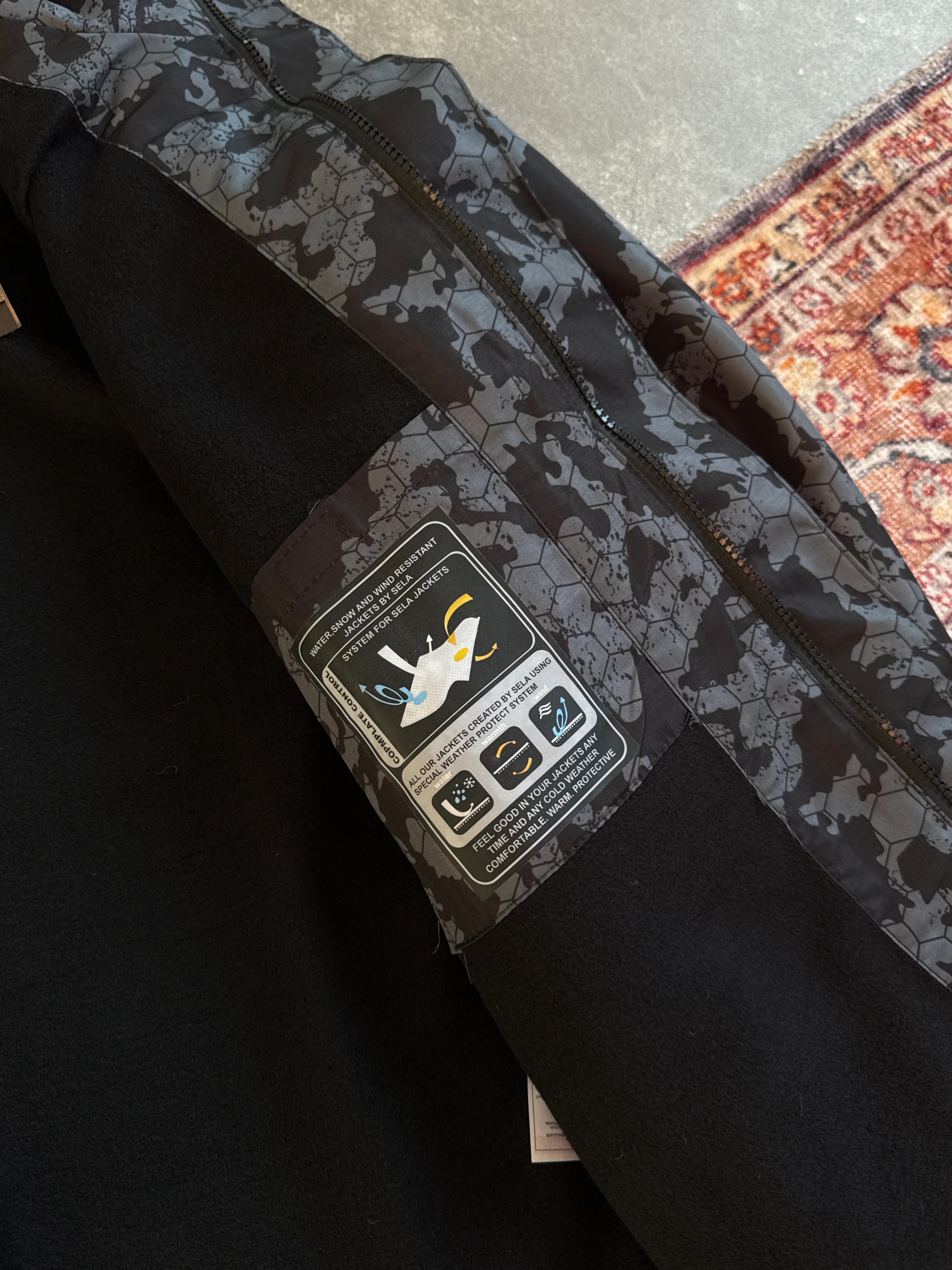 The N.F. Desenli Premium İçi Polarlı Mont l O-1007