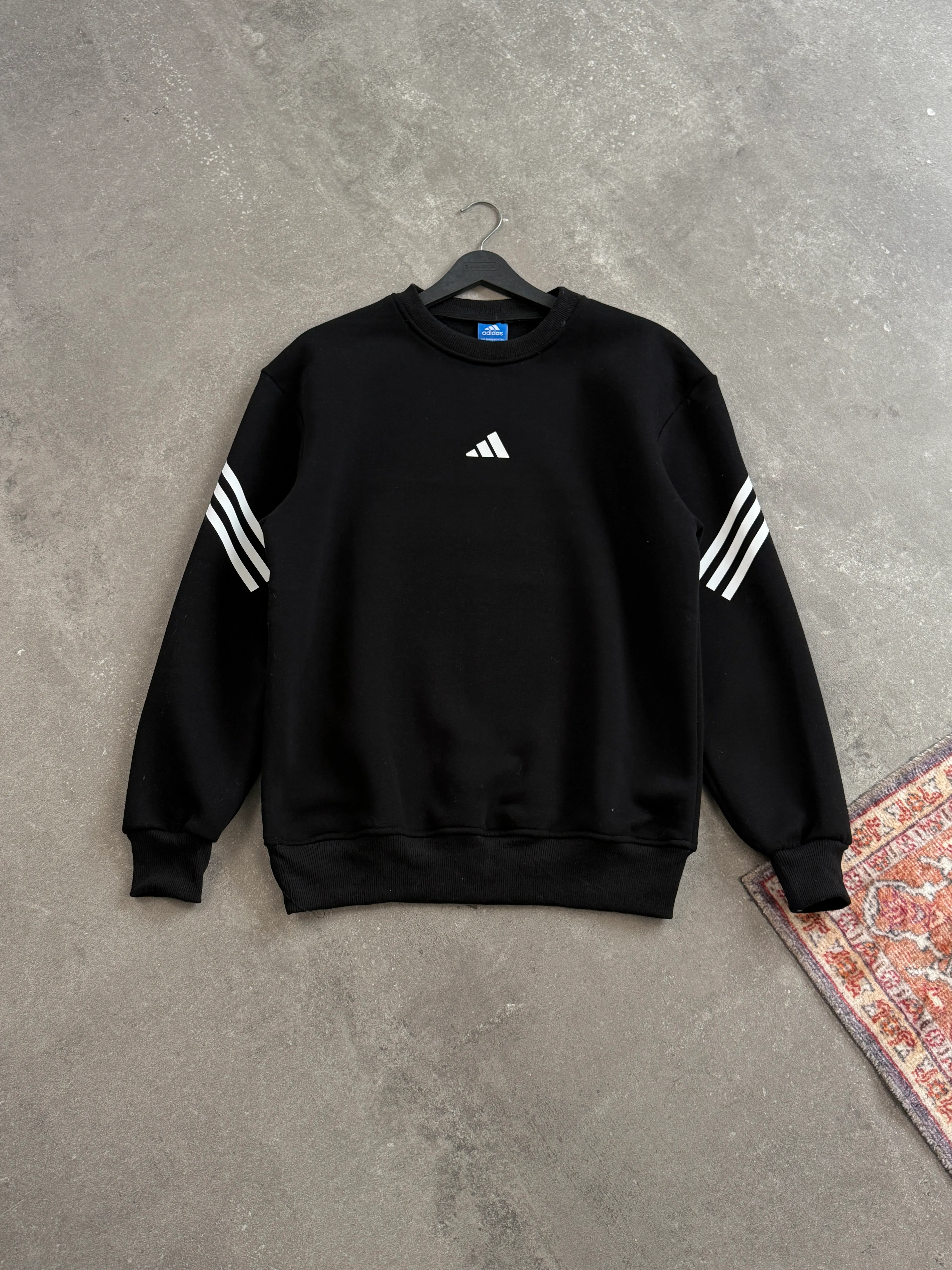 Adi*** Arm Striped Oversized Sweatshirt l AD-1102 - SİYAH