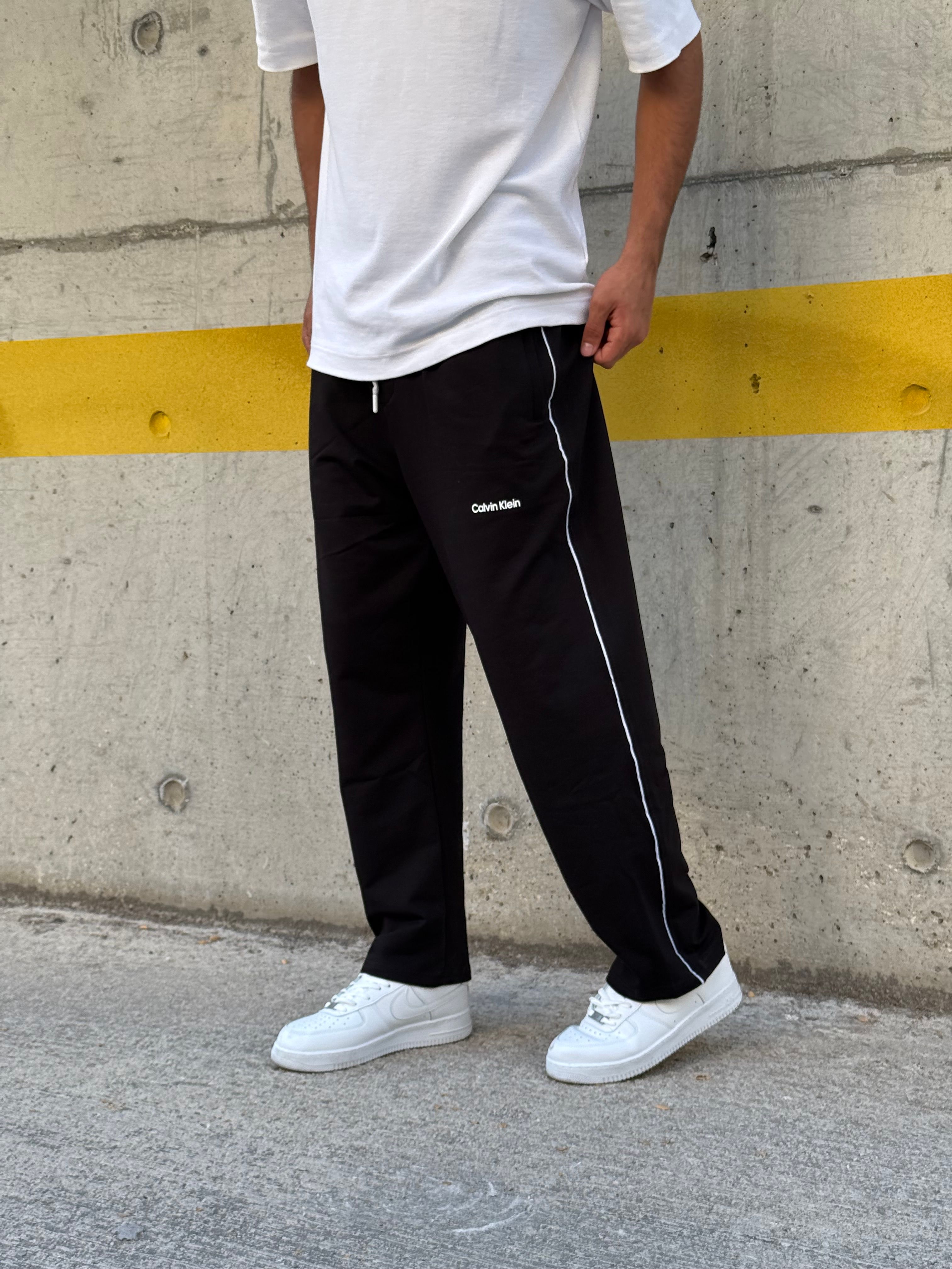 Clvn  Loose  Fit Düz Paça Eşofman    | C-1002 - SİYAH