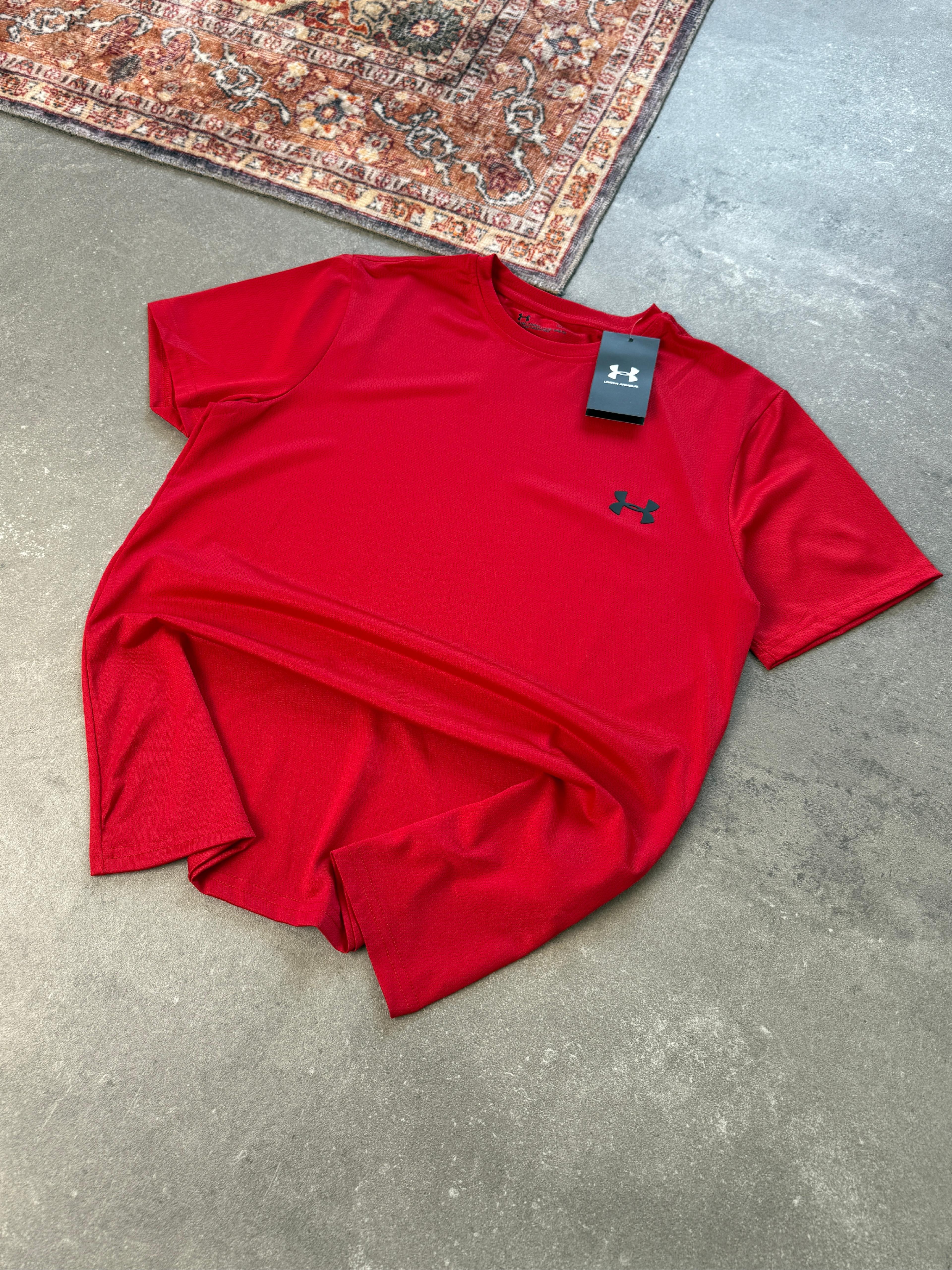 U.A. Mini Logo Clima Kumaş T-Shirt |  UA-1014 - Kırmızı