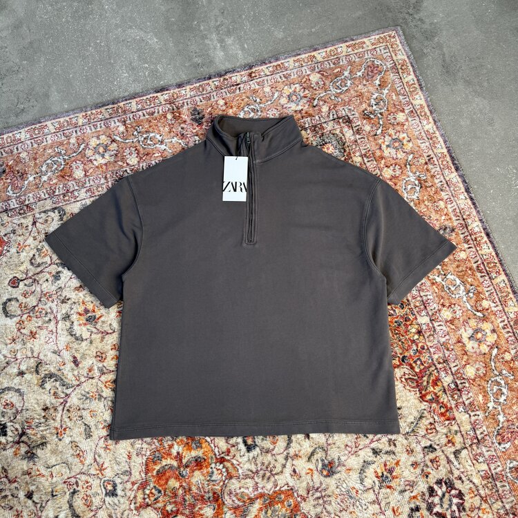 Premium Oversize Yarım Fermuar   l  T-shirt  ZR-1010