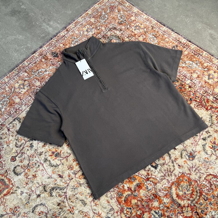 Premium Oversize Yarım Fermuar   l  T-shirt  ZR-1010