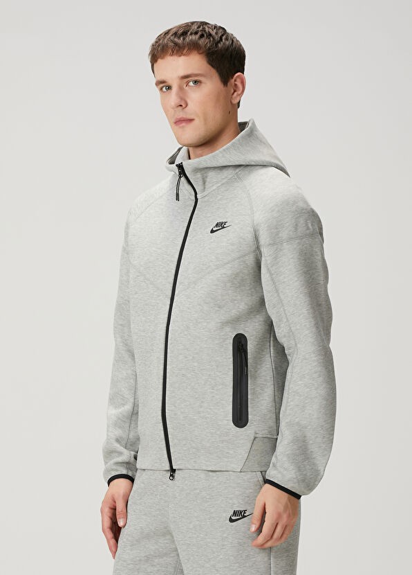 Nike  Tech Fleece Full Zip Hoodie l N-1092 - Gri