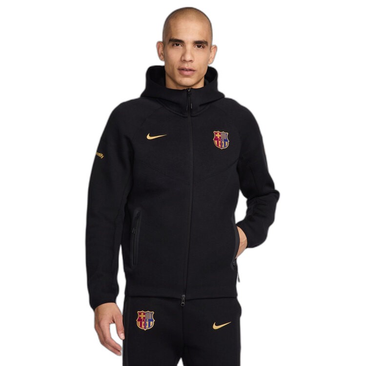 Nike FC Barcelona 24/25 Tech Fleece Full Zip Hoodie l N-1018 - SİYAH