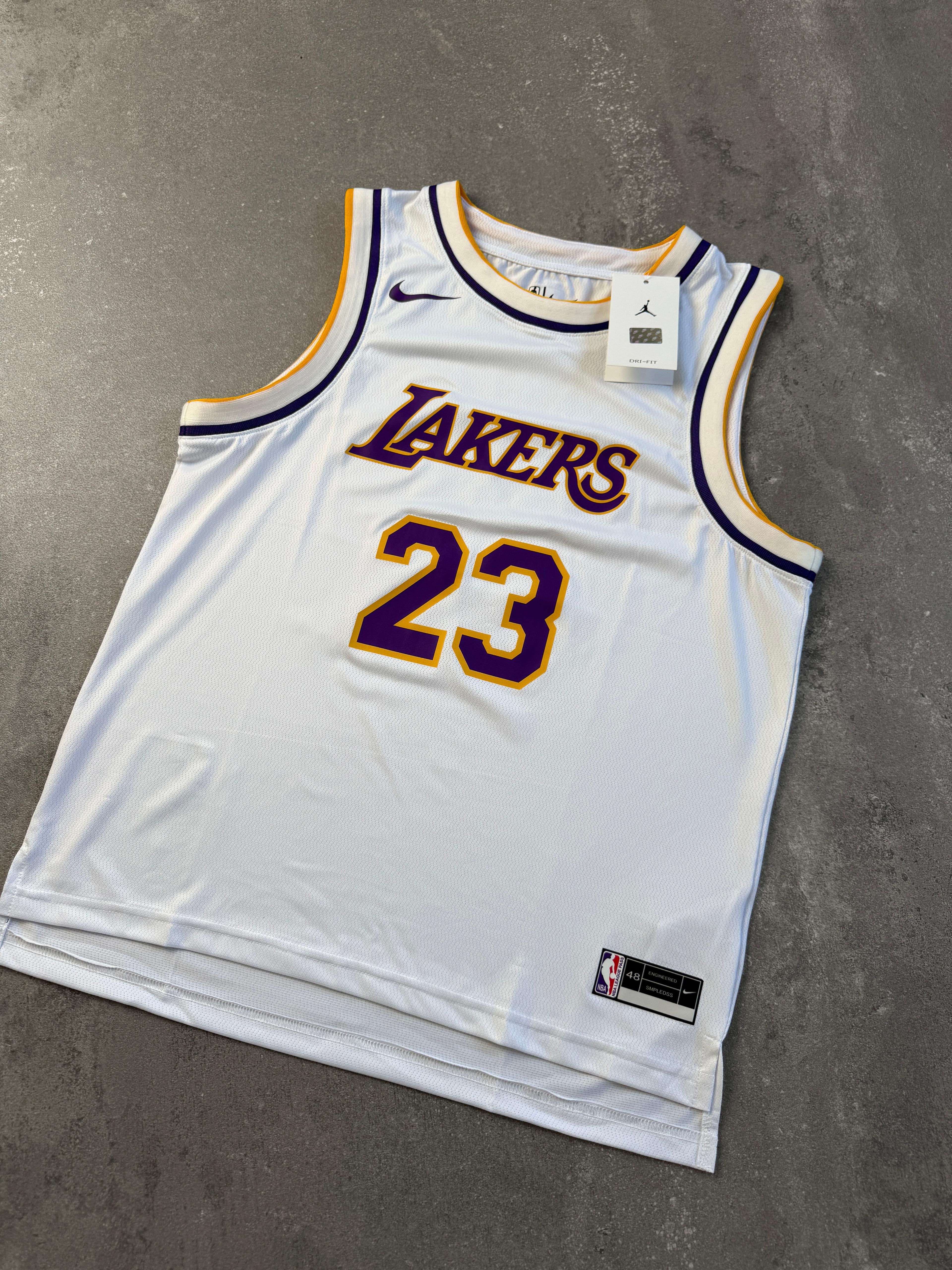Nike NBA Lakers Dri Fit Jersey  |  N-1078 - Beyaz