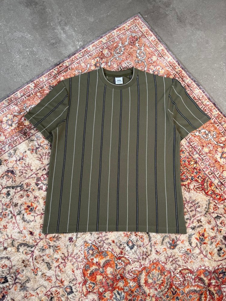 Z*RA Triko Dokuma Premium Oversize T-Shirt l ZR-1017 - Haki