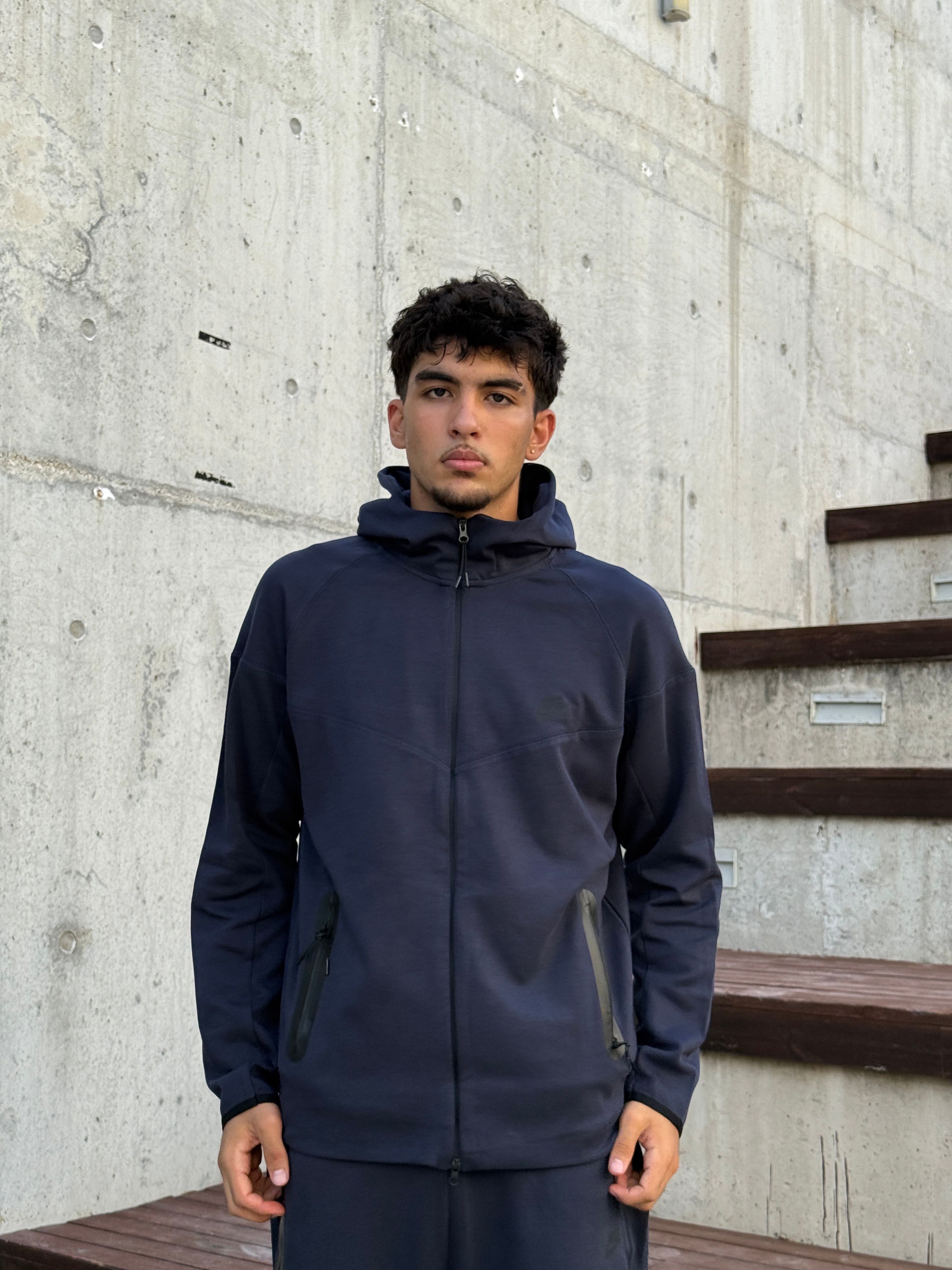 Nike  Tech Fleece Full Zip Hoodie l N-1092 - Lacivert