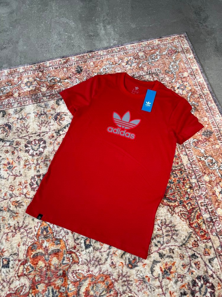Adidas Basic Chest  Logo  T-Shirt | AD-1002 - Kırmızı