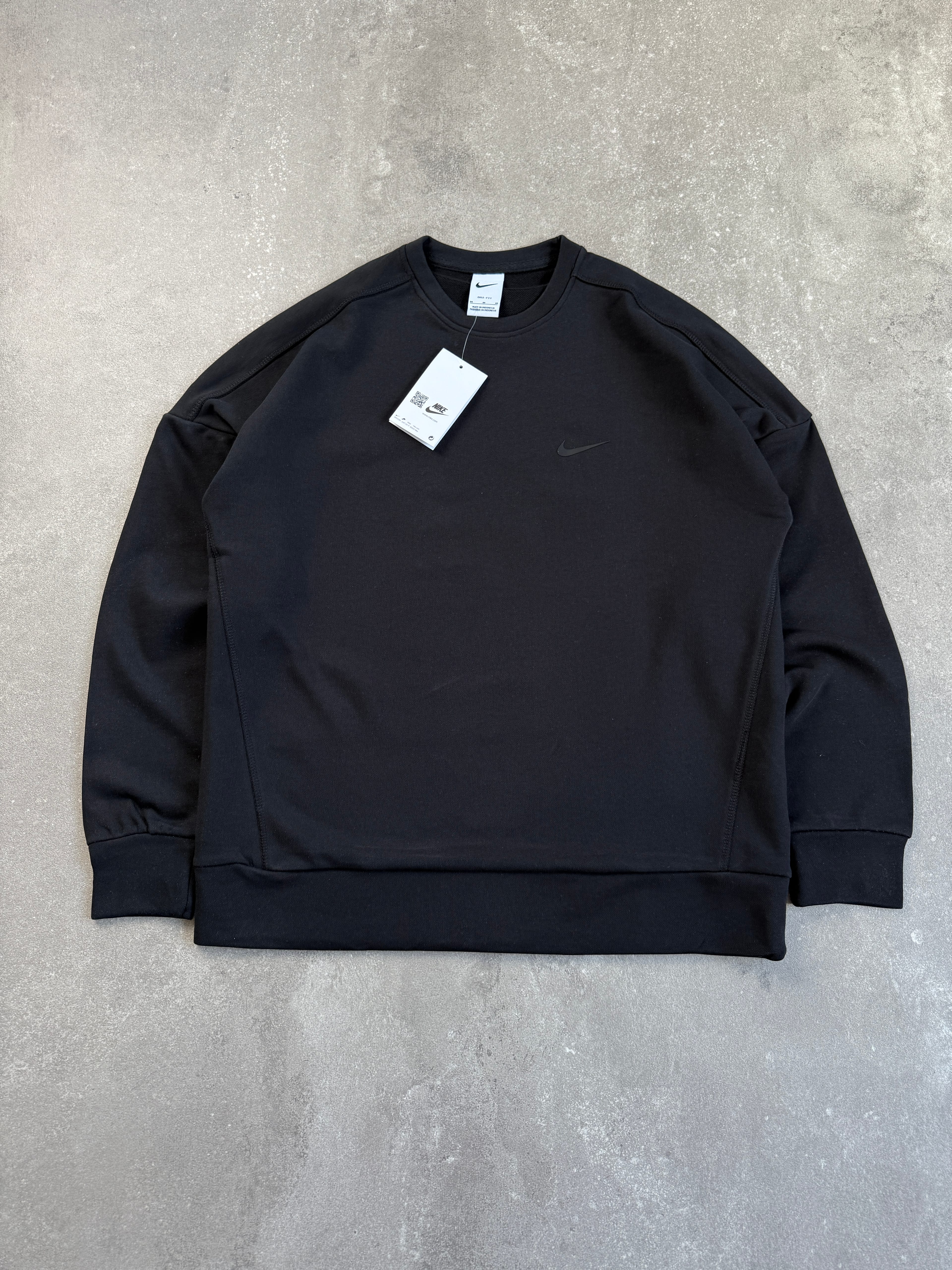 Nike Swoosh Logo Premium  Sweatshirt l N-1107 - SİYAH
