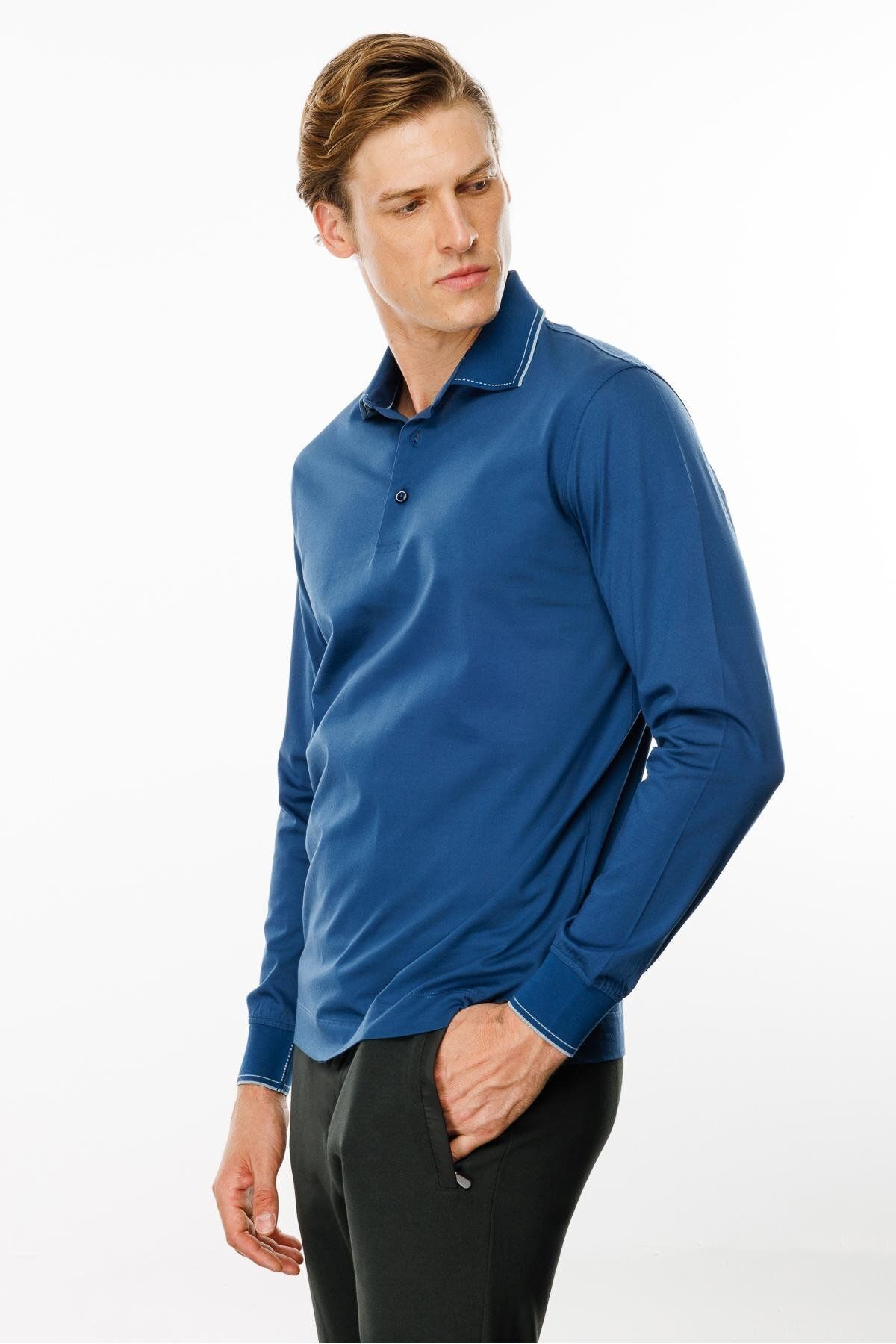 Erkek Polo Yaka Uzun Kollu Sweatshirt MTA13 - Parlement