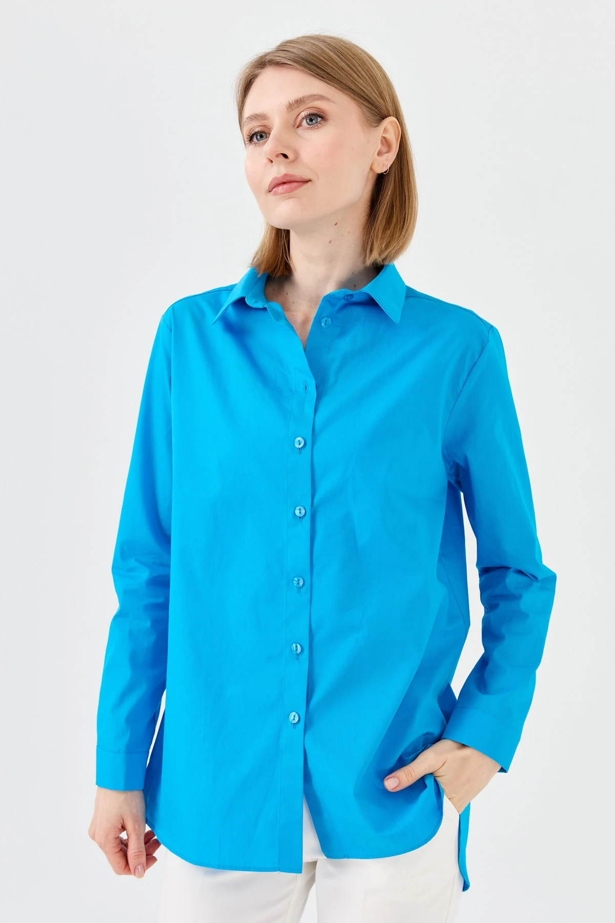 Kadın Koton Uzun Gömlek 22805