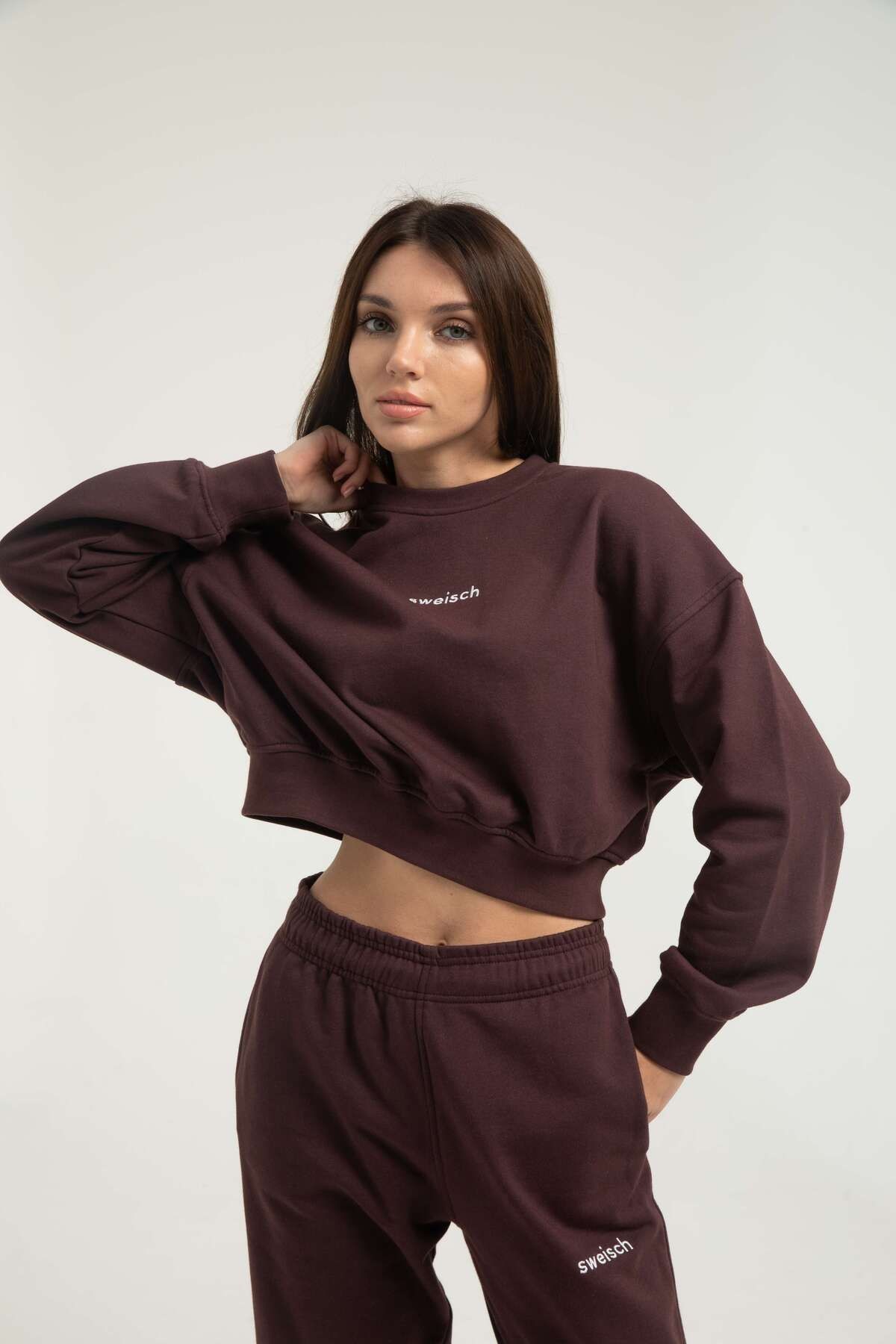 Kadın Crop Sweatshirt