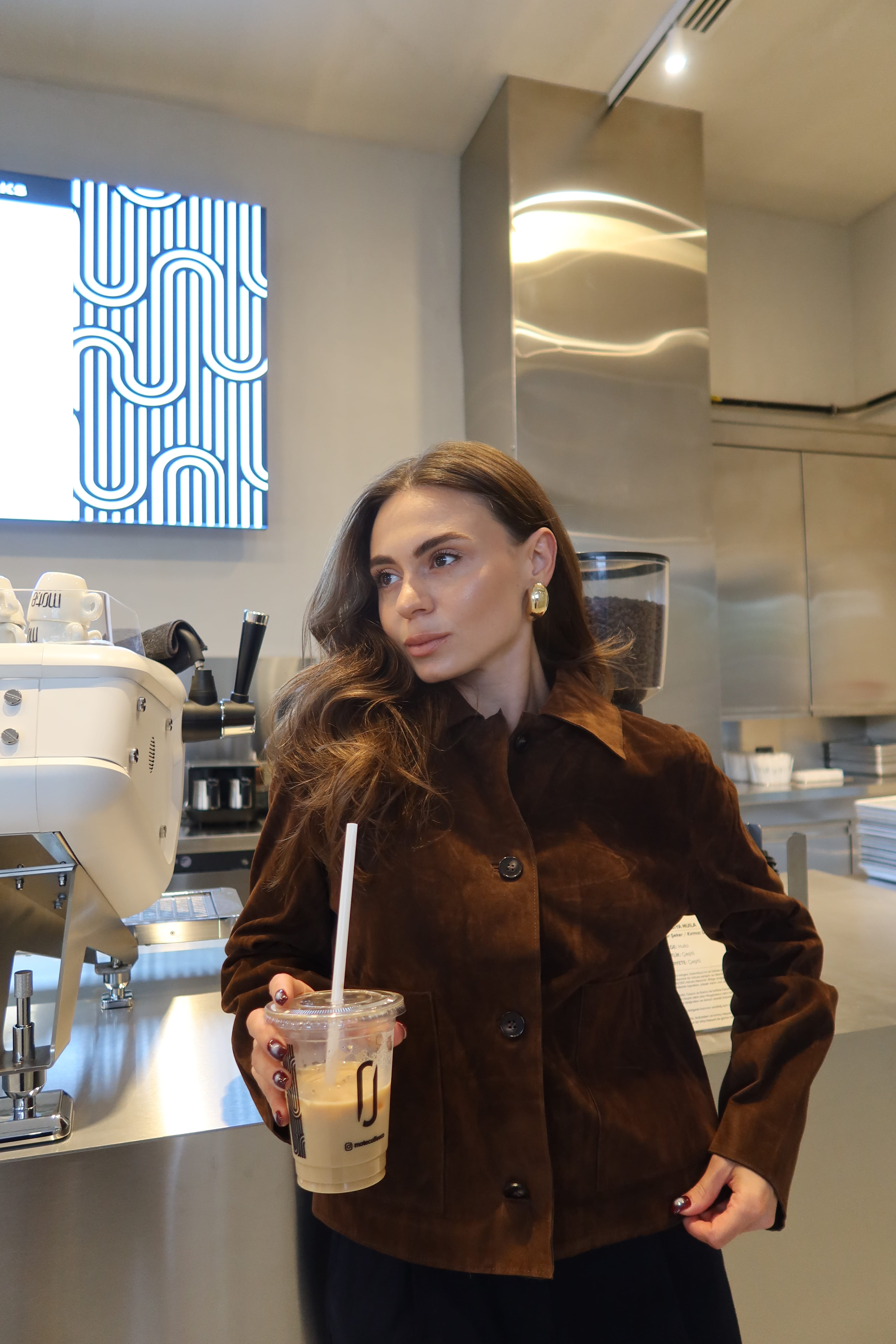 Elisiana Brown Süvet Ceket