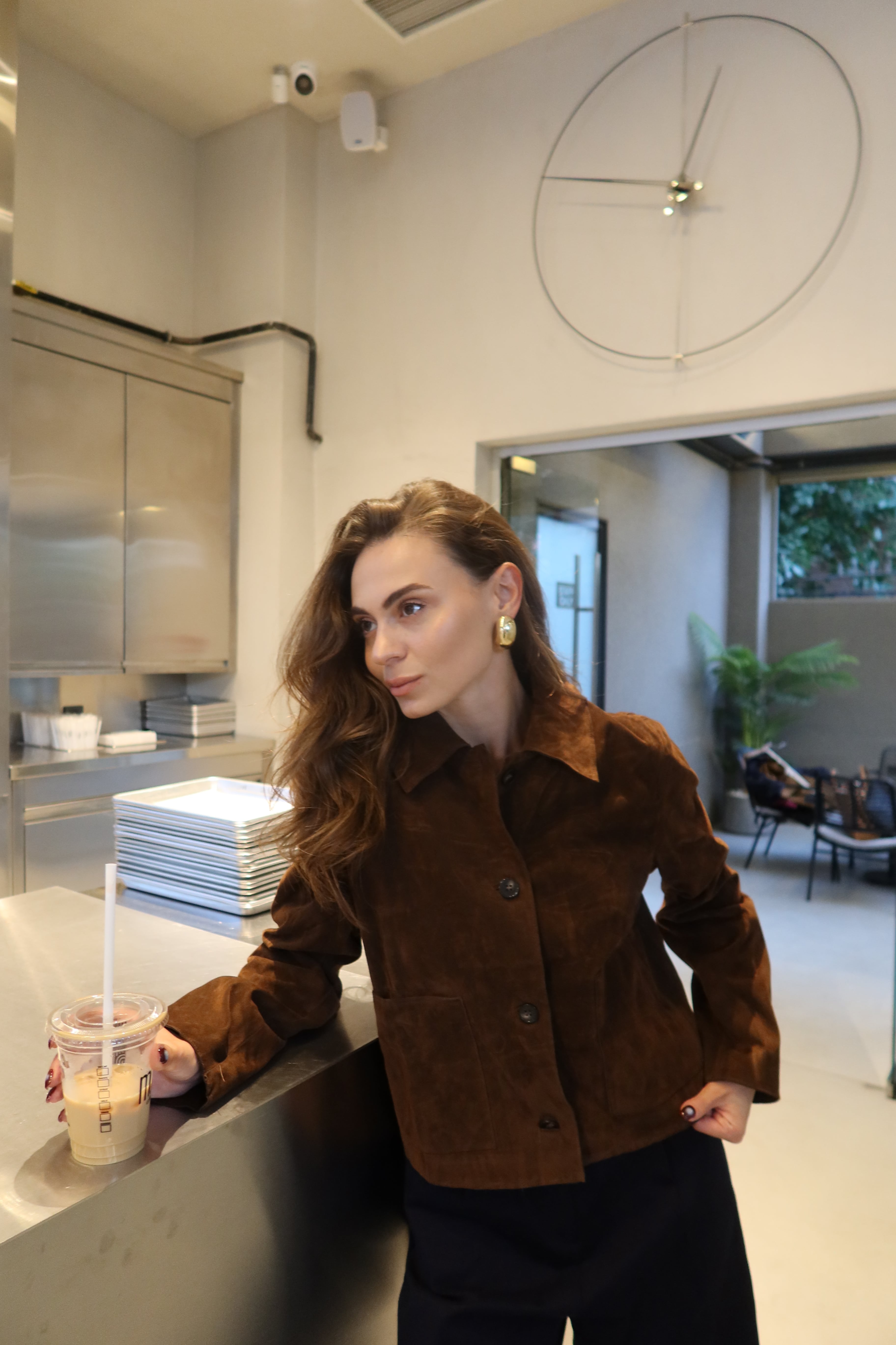 Elisiana Brown Süvet Ceket