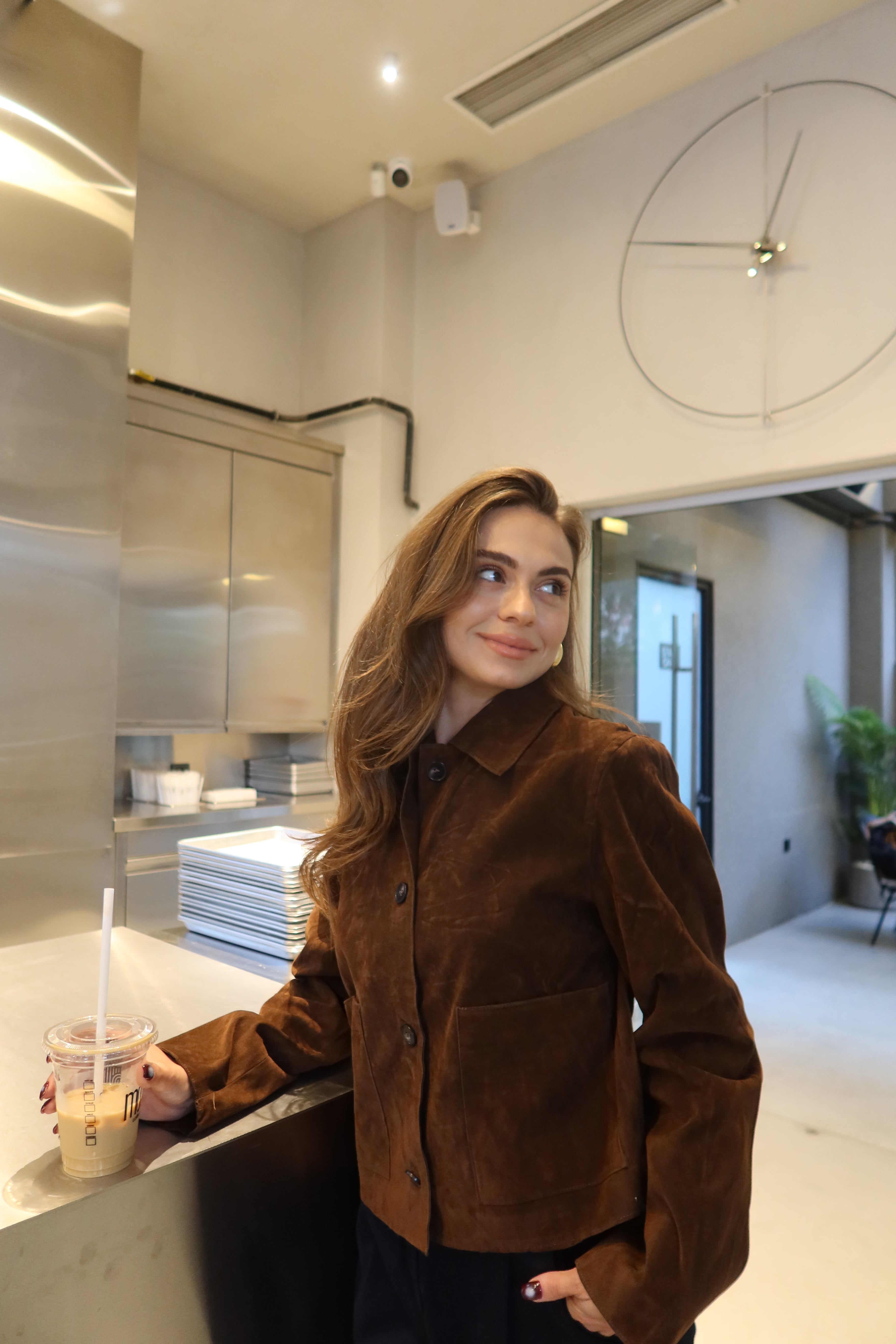 Elisiana Brown Süvet Ceket