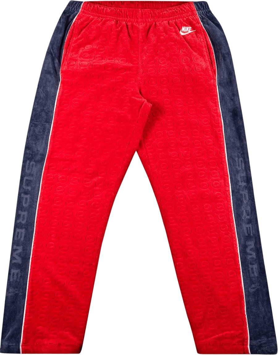Supreme x Nike Velour Track Pant 'Red'