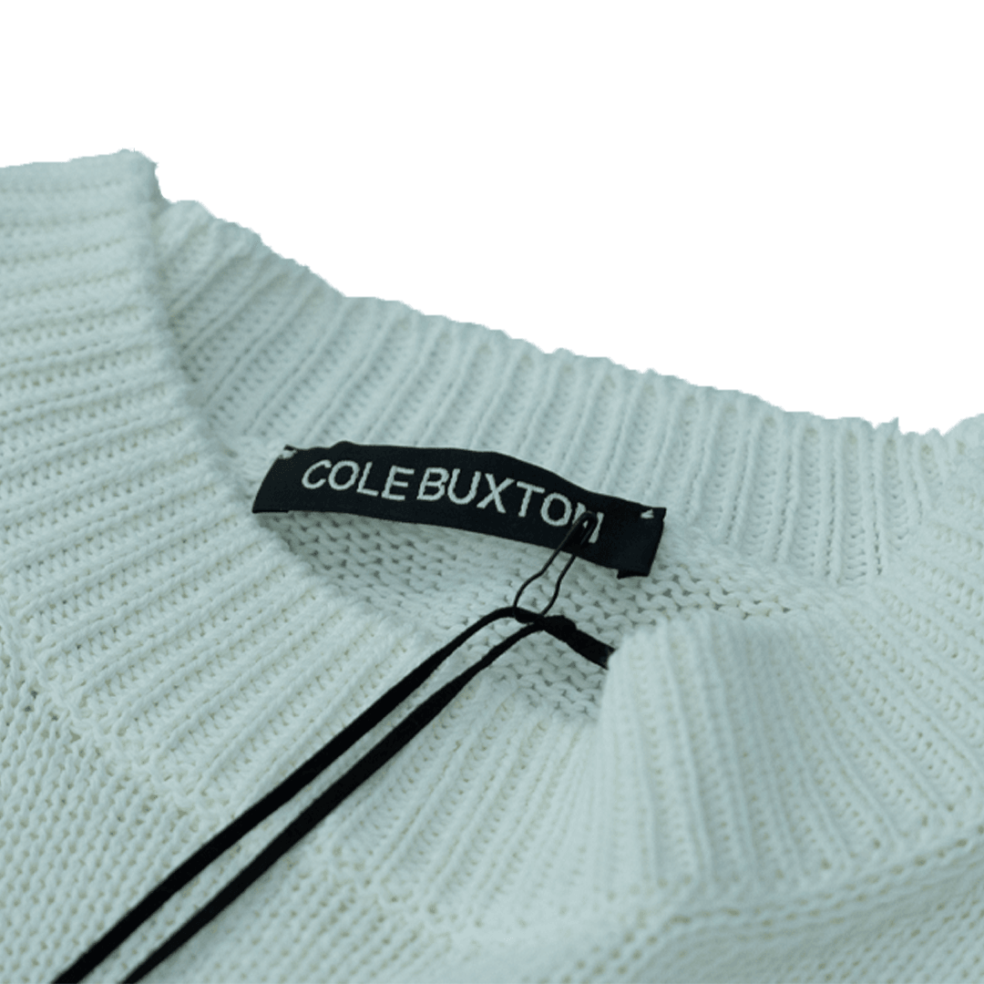 Cole Buxton Cotton Knit White