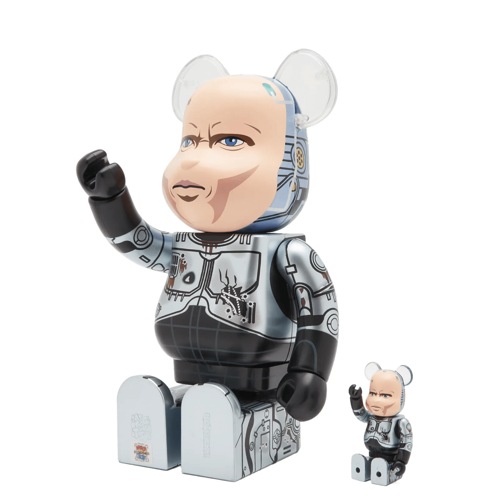 Bearbrick RoboCop 2 Murphy Head Ver. 100% & 400% Set