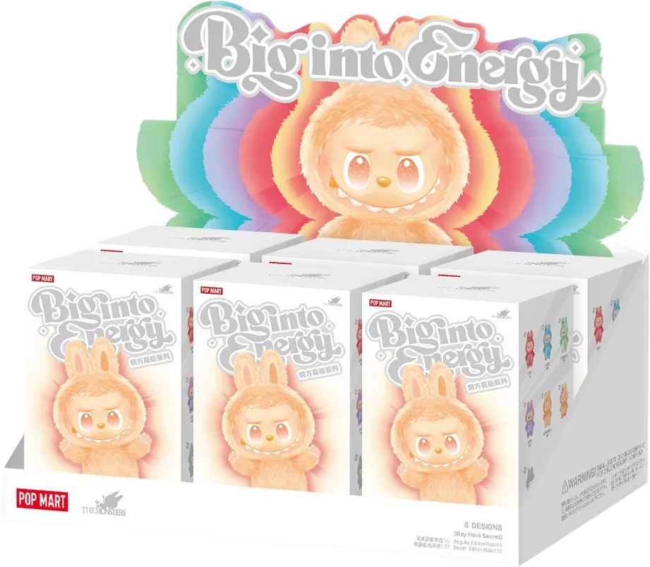 Pop Mart Labubu The Monsters Big into Energy Series Vinyl Plush Pendant Sealed Case (6 Blind Box)