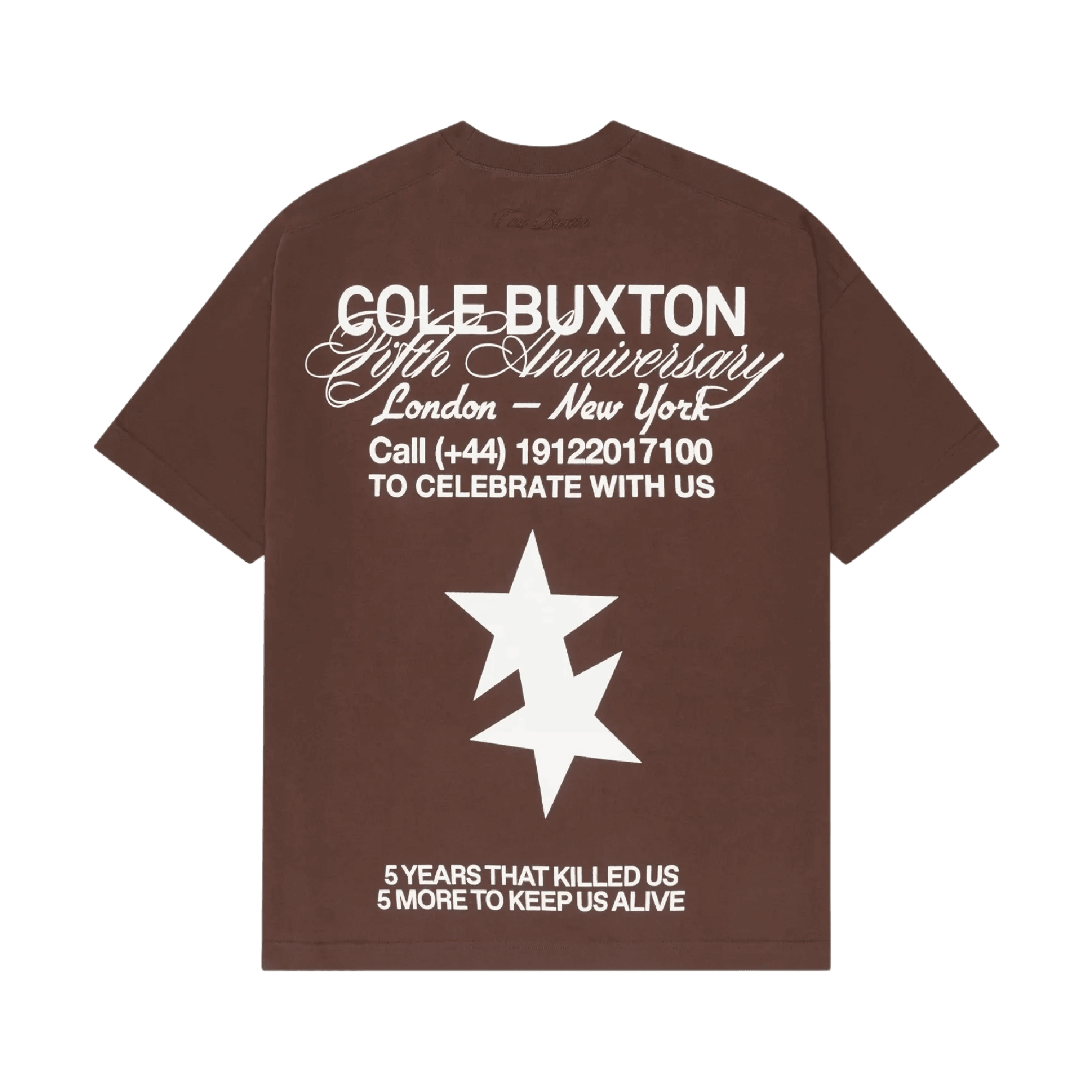 Cole Buxton CB 5th Anniversary Tee Brown