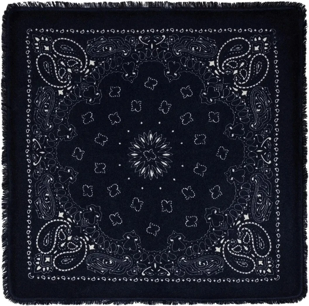 Kujten Cashmere Bandana Hachi Dark Navy Blue