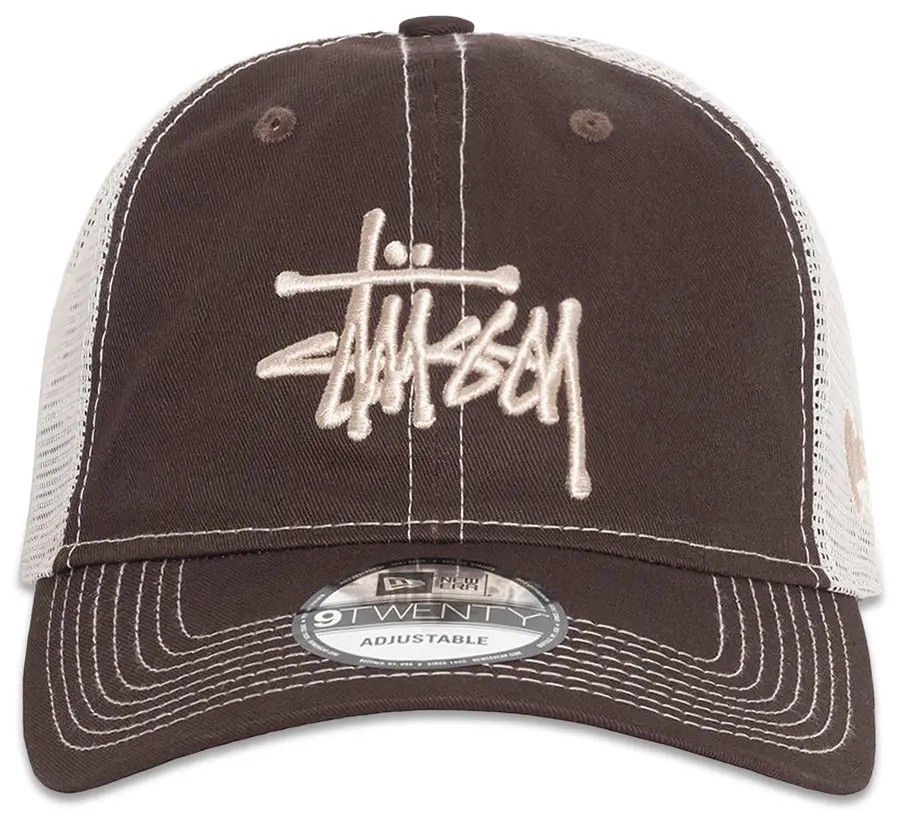 Stüssy x NEW ERA 9TWENTY WASHED BASIC TRUCKER Brown