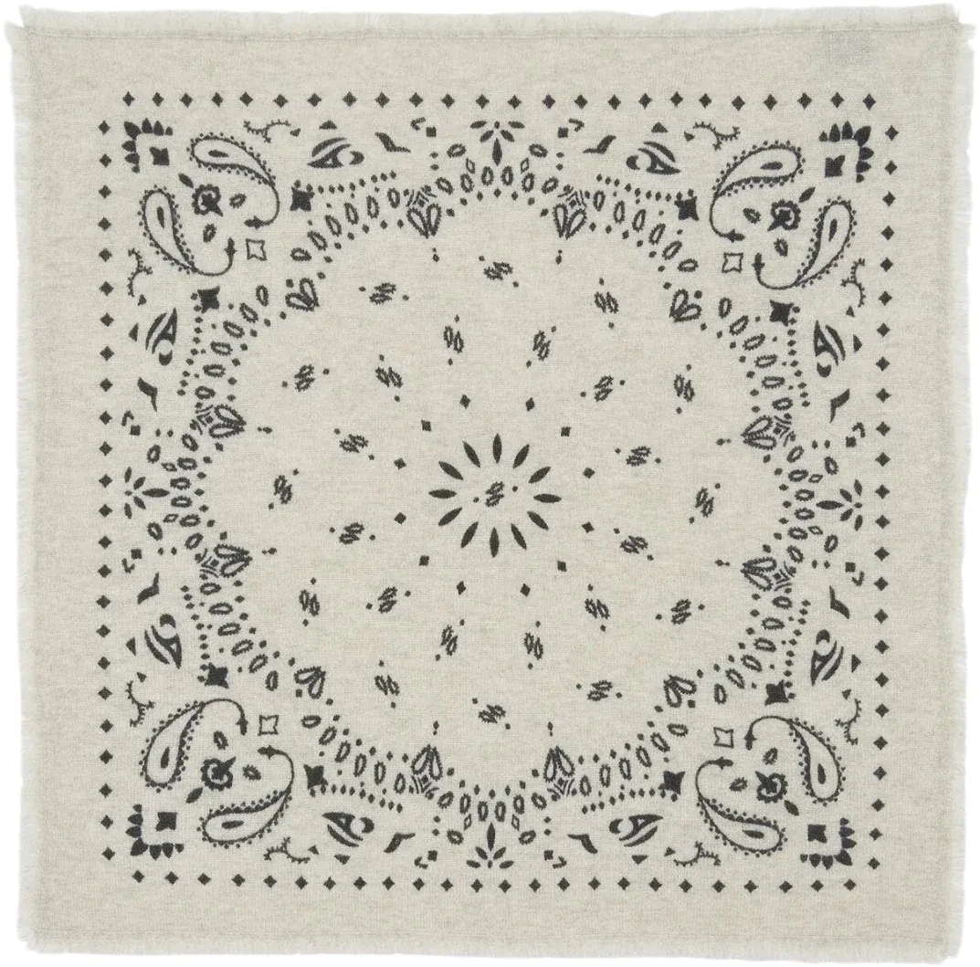 Kujten Cashmere Bandana Hachi Oats White