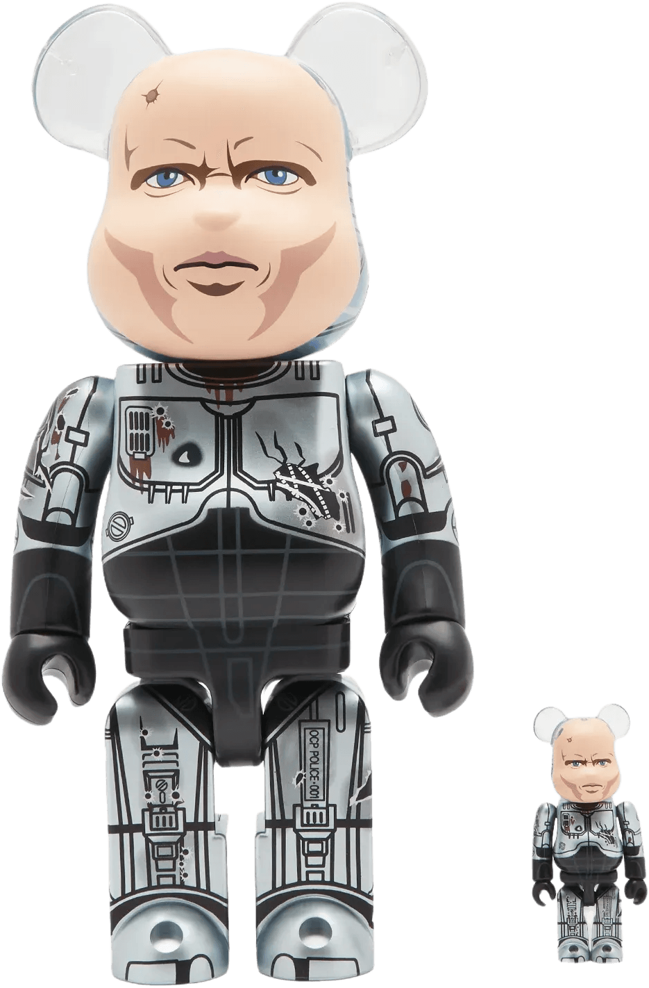 Bearbrick RoboCop 2 Murphy Head Ver. 100% & 400% Set