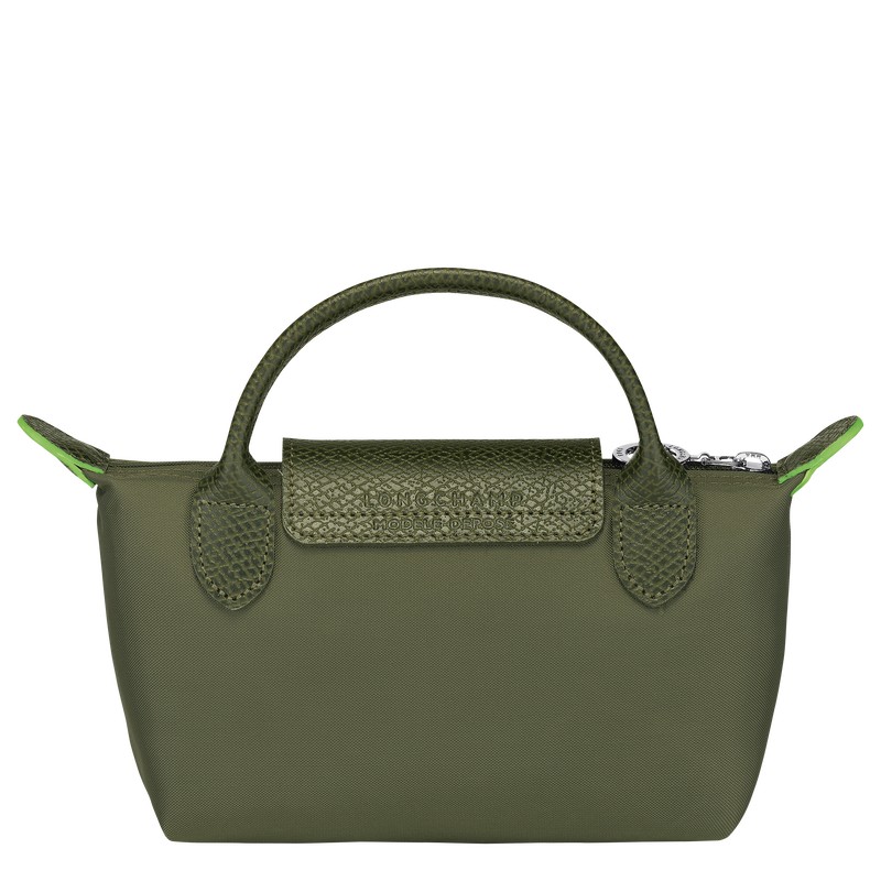 Longchamp LE PLIAGE GREEN POUCH WITH HANDLE