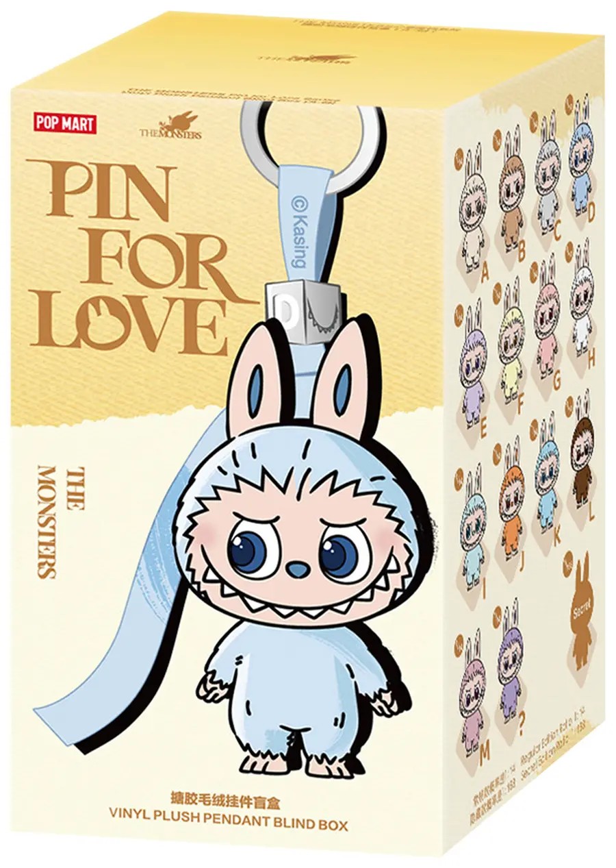 Pop Mart Labubu The Monsters Pin for Love Series Vinyl Plush Pendant (A-M) Single Blind Box