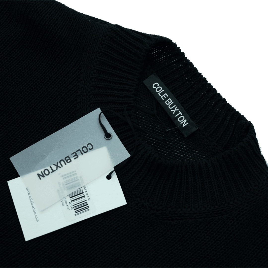 Cole Buxton Cotton Knit Black