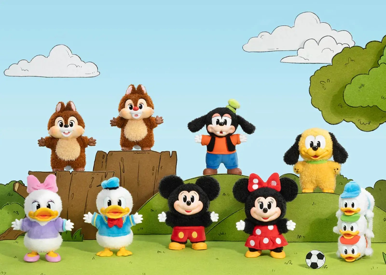 Pop Mart Disney Mickey Family Together Series Plush Keychain Single Blind Box