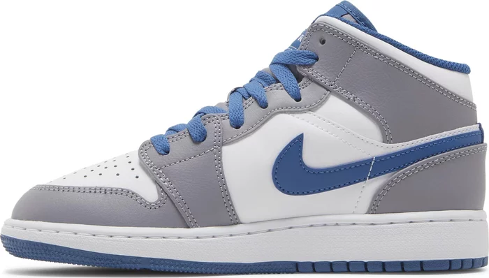 Air Jordan 1 Mid True Blue Cement (GS)