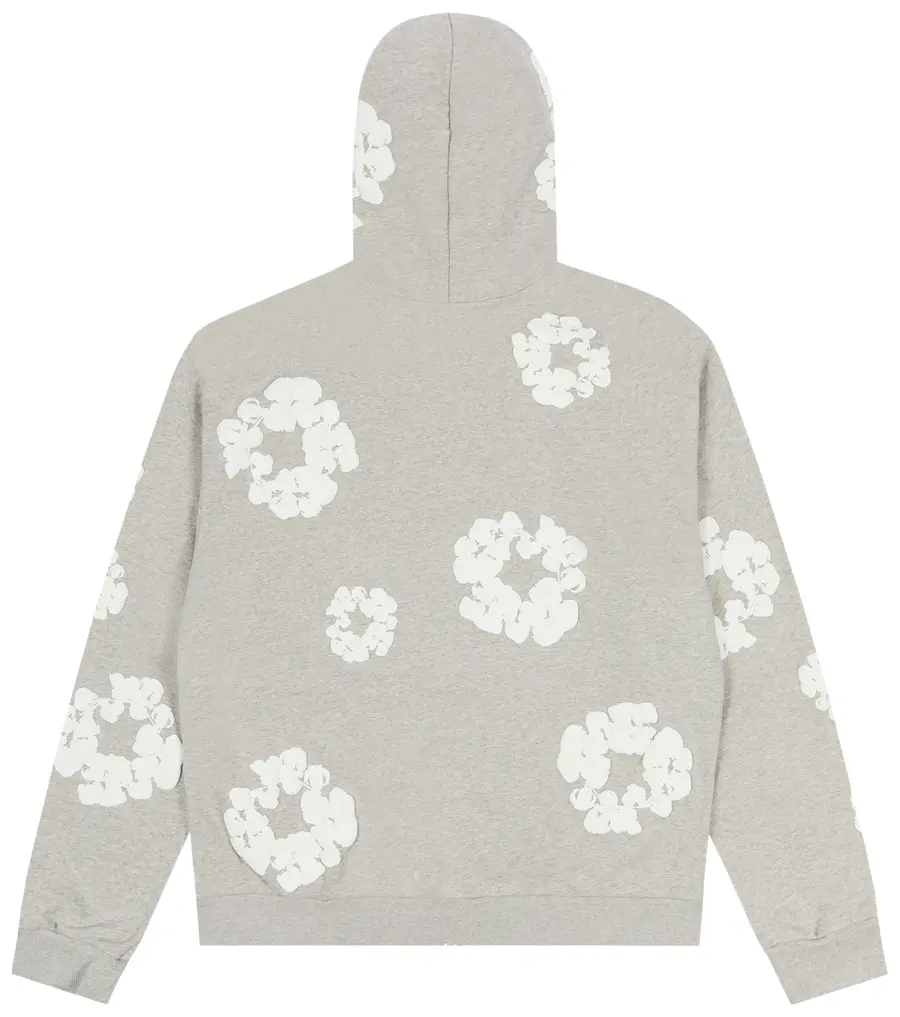 Denim Tears Cotton Wreath Zip Hoodie 'Grey'