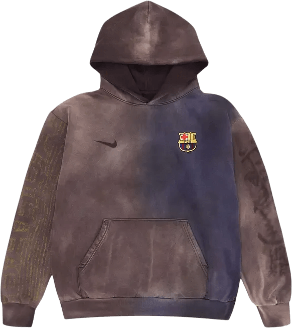 Nike FC Barcelona x Cactus Jack Split-Dye Crest Hoodie Brown