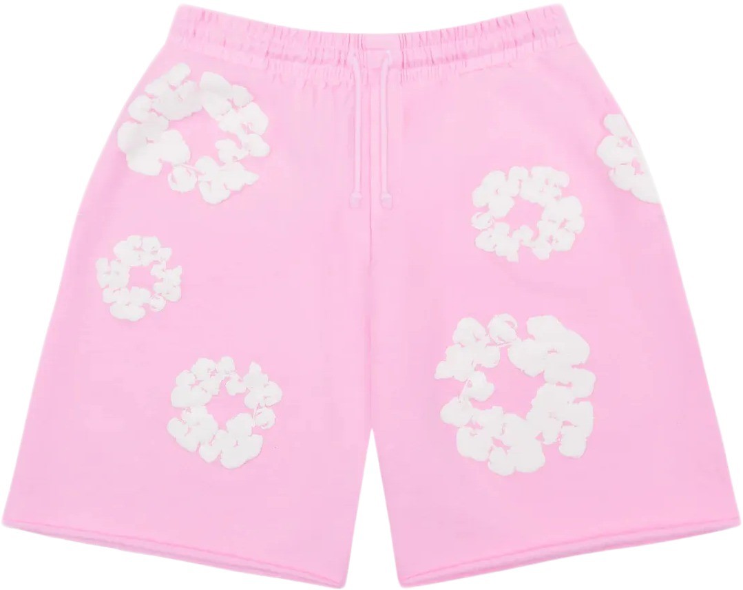 Denim Tears The Cotton Wreath Sweat Shorts Powder Pink