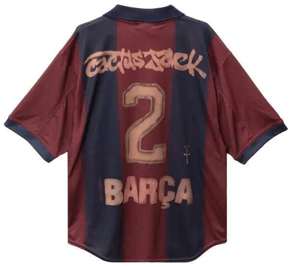 Nike FC Barcelona x Cactus Jack Retro 2000/01 Home Skeleton Jersey Red/Blue