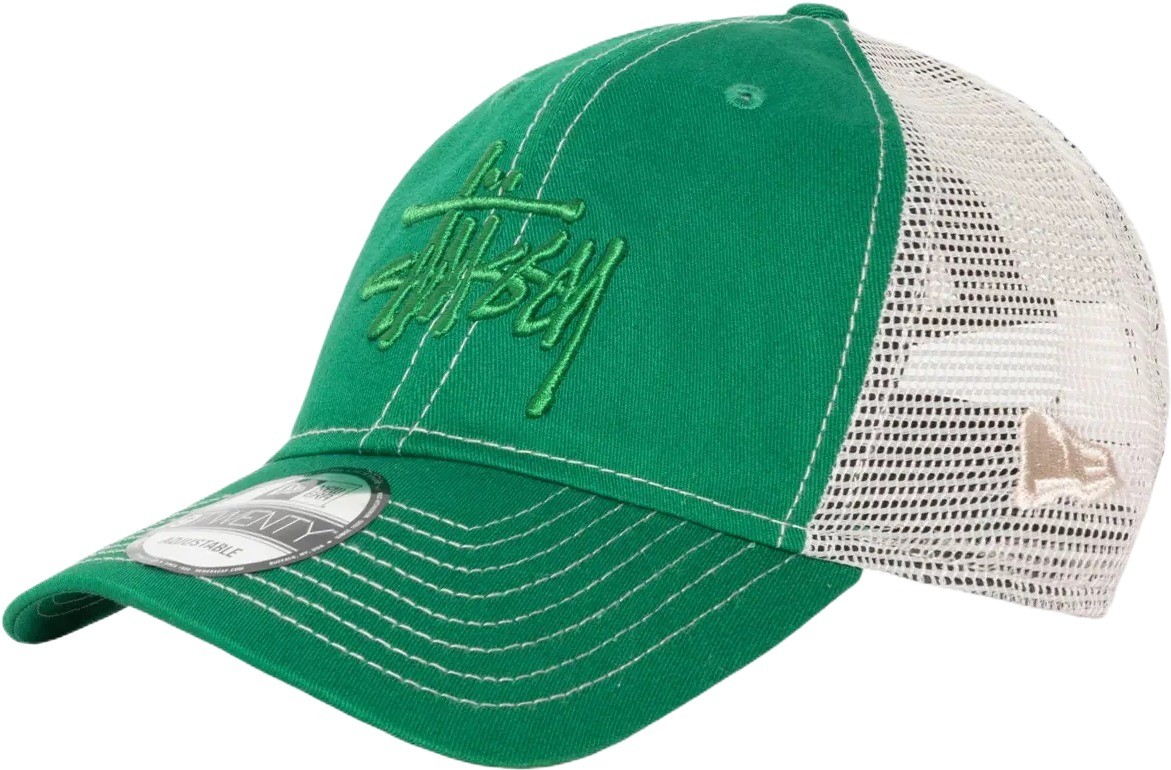 Stüssy x NEW ERA 9TWENTY WASHED BASIC TRUCKER Green