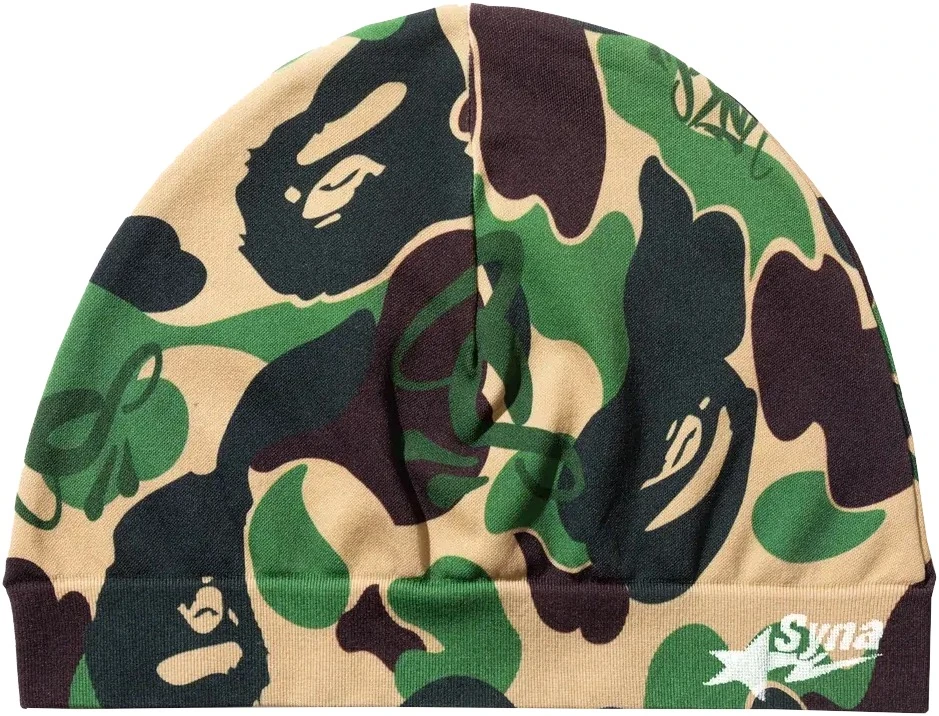 Syna BAPE x SPOTIFY by CENTRAL CEE CAMO BEANIE - GREEN