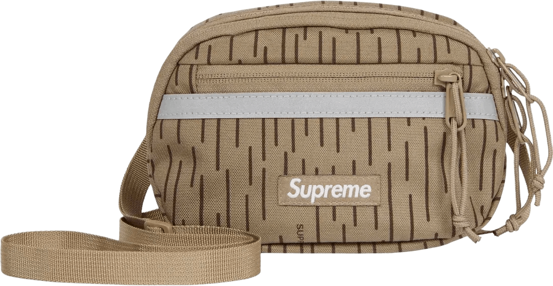 Supreme Mini Side Bag Tan Raindrop