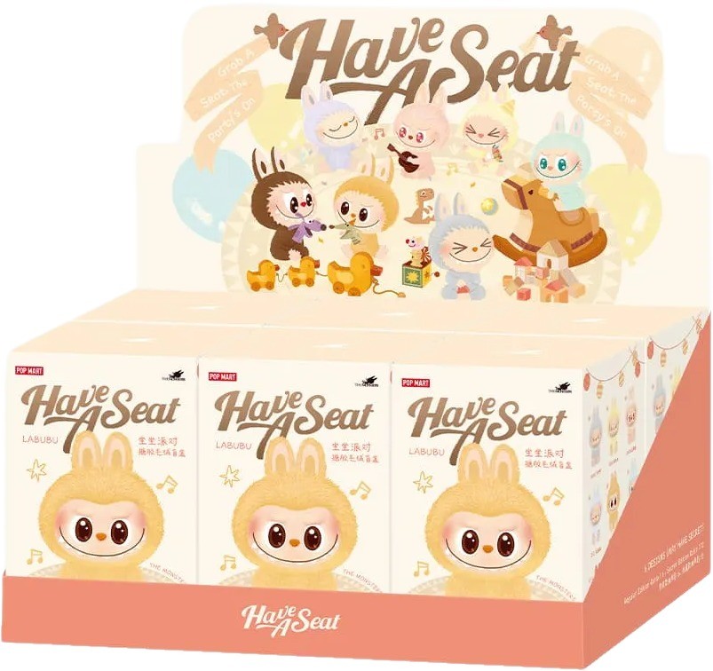 Pop Mart Labubu The Monsters Have a Seat Vinyl Plush Sealed Case (6 Blind Box)
