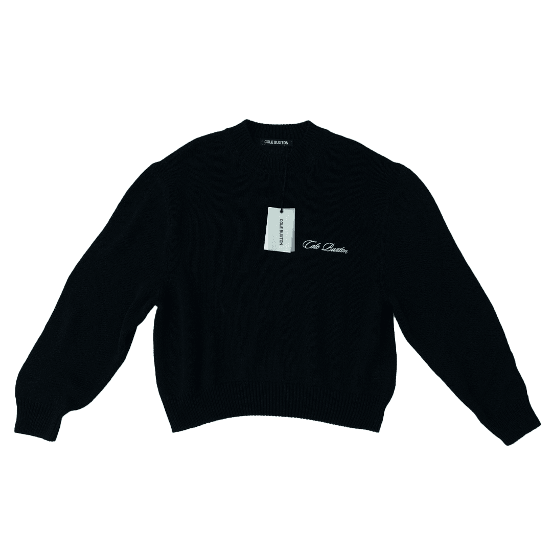 Cole Buxton Cotton Knit Black