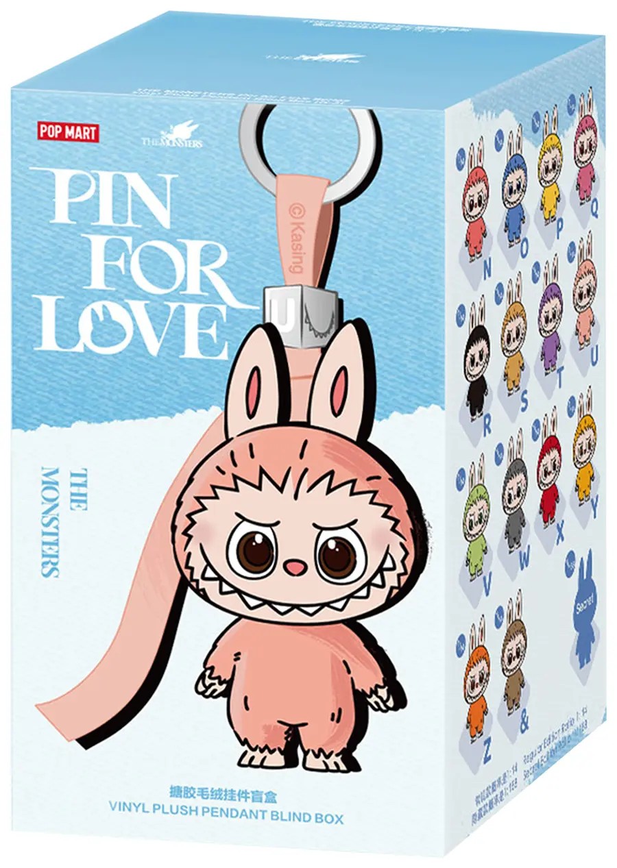Pop Mart Labubu The Monsters Pin for Love Series Vinyl Plush Pendant (N-Z) Single Blind Box