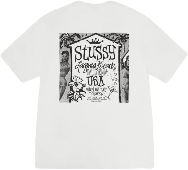 Stüssy Beach House Pig. Dyed Tee ‘White’