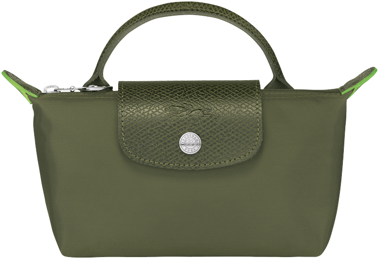 Longchamp LE PLIAGE GREEN POUCH WITH HANDLE