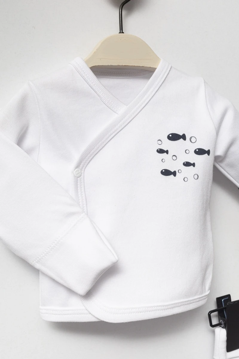 10'lu Erkek Bebek Captain Desen Mavi Hastane Çıkışı